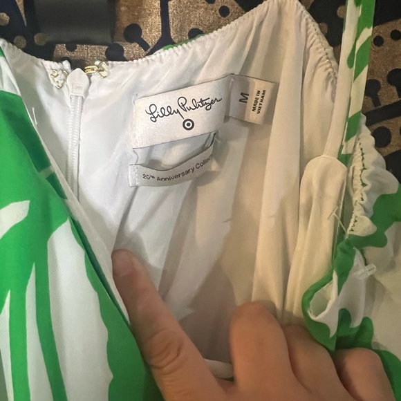 Lilly Pulitzer Vibrant Green Leaf Kids One Piece - Picture 2 of 4